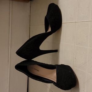Black Lace Heels